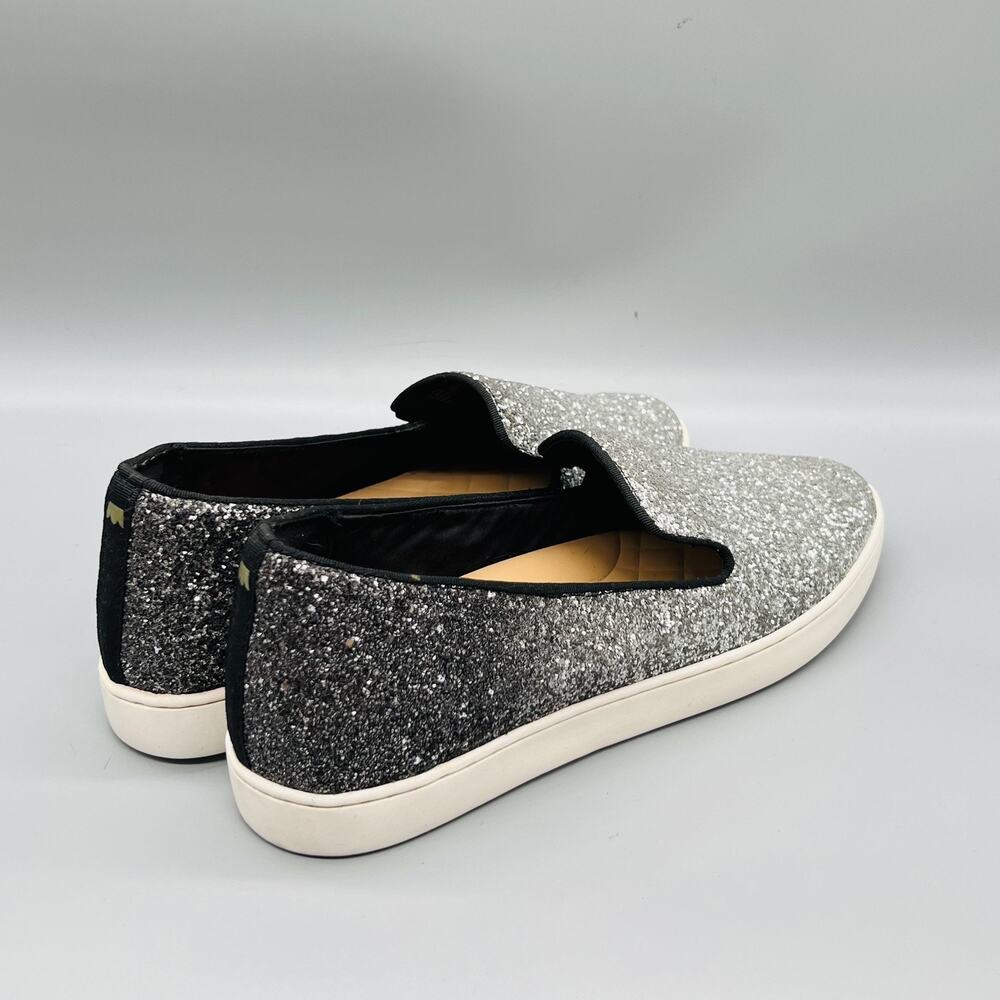 Birdies Shoes Womens 10 Silver Glitter Slip On Sneaker Flats Casual Comfort - Picture 7 of 11